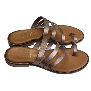 Italian Shoemaker Made in Italy Strappy Bronze Sandals. Size 9.5. Size 9 1/2